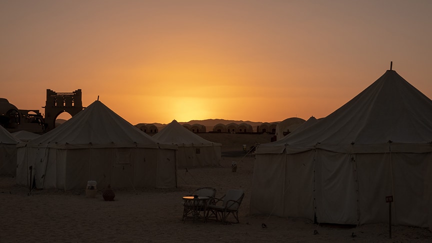 Sonnenuntergang in Marsa Shagra mit Zelten Reiseblog Ägypten Tag 1